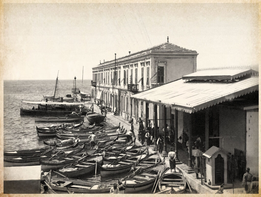 Liman idaresi, Bugünkü Pasaport Iskele, Sébah & Joaillier, 1890